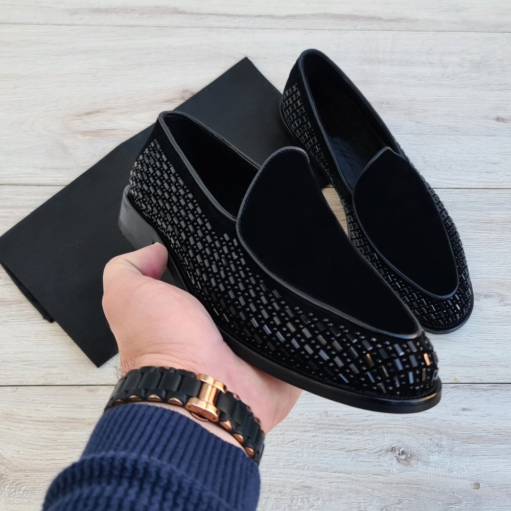 Black Men's Genuine Leather Loafer